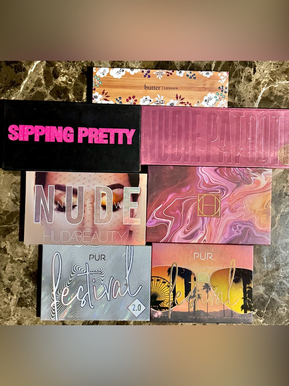 SET OF 7- High Quality Eye Shadow Palette Bundle